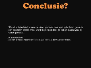 Conclusie?