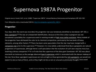 Supernova 1987A Progenitor