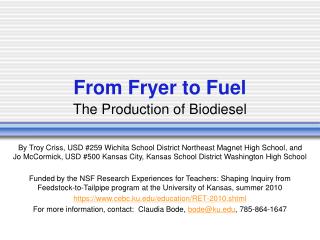 From Fryer to Fuel