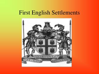 First English Settlements