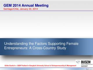 Understanding the Factors Supporting Female Entrepreneurs: A Cross-Country Study