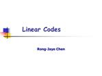 Linear Codes
