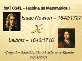 MAT 0341 – História da Matemática I