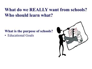 What do we REALLY want from schools? Who should learn what? What is the purpose of schools?