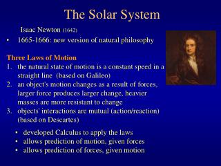 The Solar System