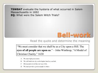 Bell-work
