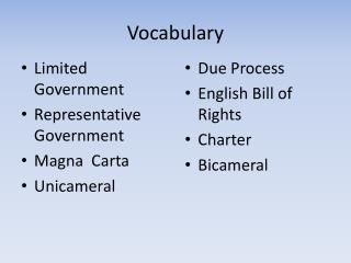 Vocabulary