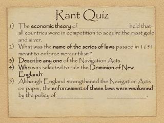 Rant Quiz