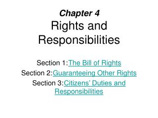 Chapter 4 Rights and Responsibilities