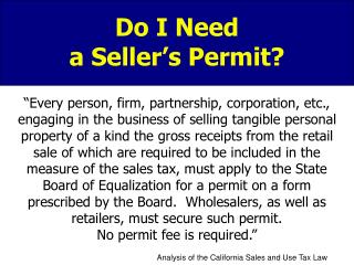 Do I Need a Seller’s Permit?
