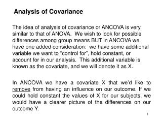 Analysis of Covariance