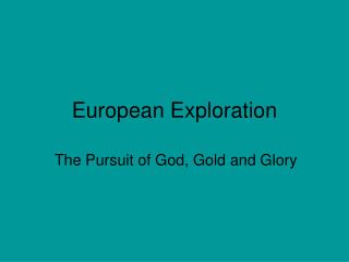 European Exploration