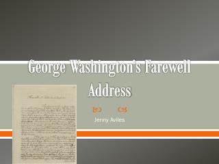 George Washington’s Farewell Address