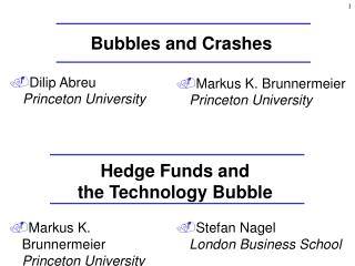 Bubbles and Crashes