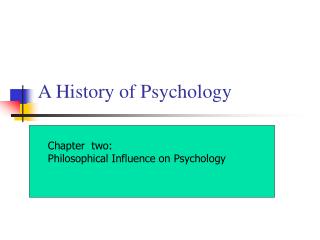 A History of Psychology