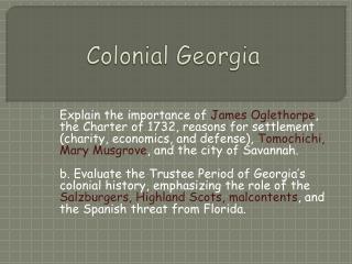 Colonial Georgia