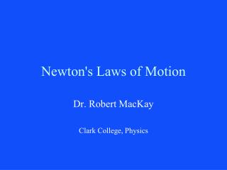 Newton's Laws of Motion