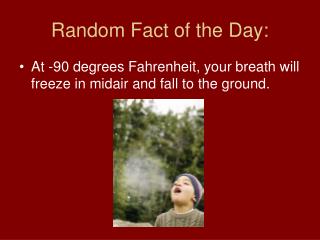 Random Fact of the Day: