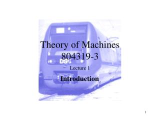 Theory of Machines 804319-3