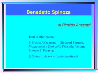 Benedetto Spinoza