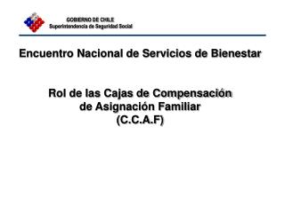 Encuentro Nacional de Servicios de Bienestar