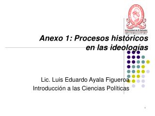 Anexo 1: Procesos históricos en las ideologías