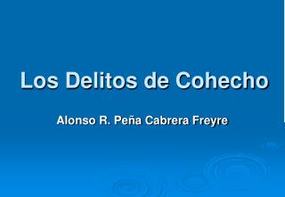 Los Delitos de Cohecho