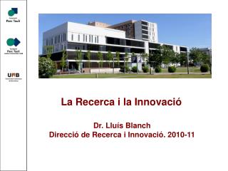 Dr. Lluís Blanch Direcció de Recerca i Innovació. 2010-11