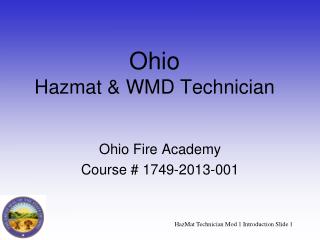 Ohio Hazmat &amp; WMD Technician