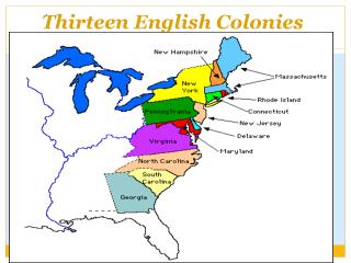 Thirteen English Colonies