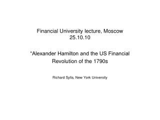 Financial University lecture, Moscow 25.10.10