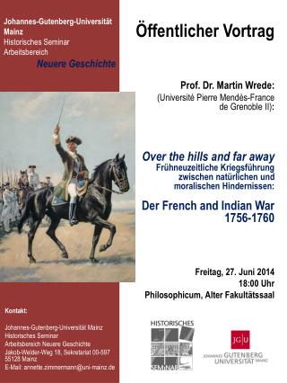 Öffentlicher Vortrag Prof. Dr. Martin Wrede: