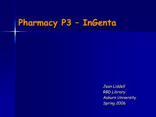 Pharmacy P3 – InGenta