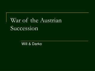 War of the Austrian Succession