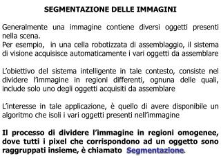 SEGMENTAZIONE DELLE IMMAGINI