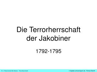 Die Terrorherrschaft der Jakobiner