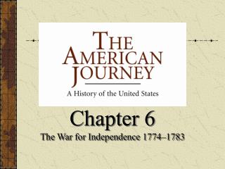 Chapter 6 The War for Independence 1774–1783