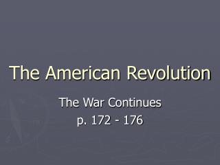 The American Revolution