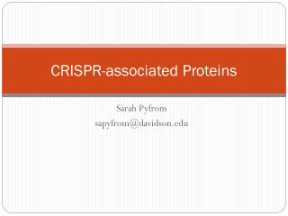 CRISPR-associated Proteins
