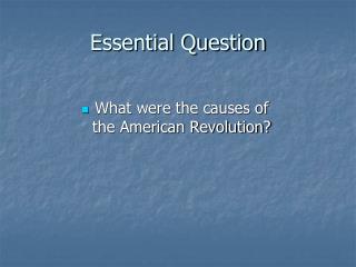 Essential Question