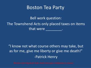 Boston Tea Party