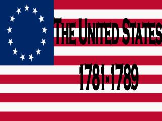 The United States 1781-1789