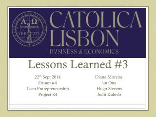Lessons Learned #3