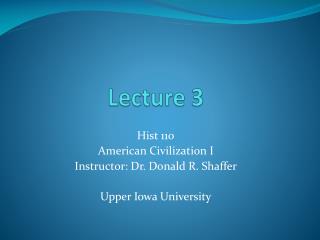 Lecture 3