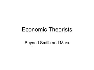 Economic Theorists