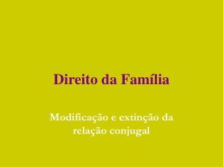 Direito da Família