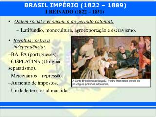 Ordem social e econômica do período colonial: