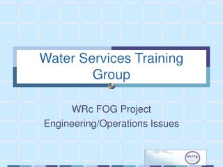 Water Services Training Group