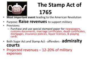 The Stamp Act of 1765