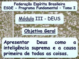 Federação Espírita Brasileira ESDE - Programa Fundamental – Tomo I